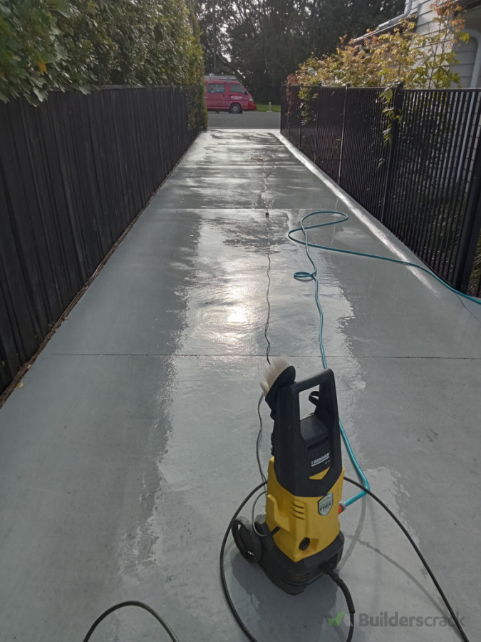 Driveway water blast