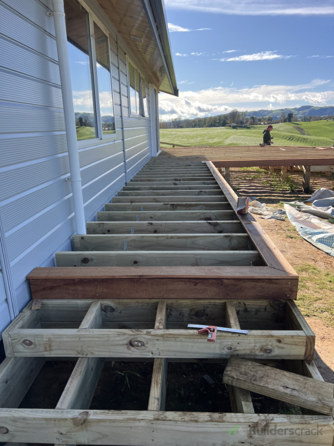 Kwila deck framing