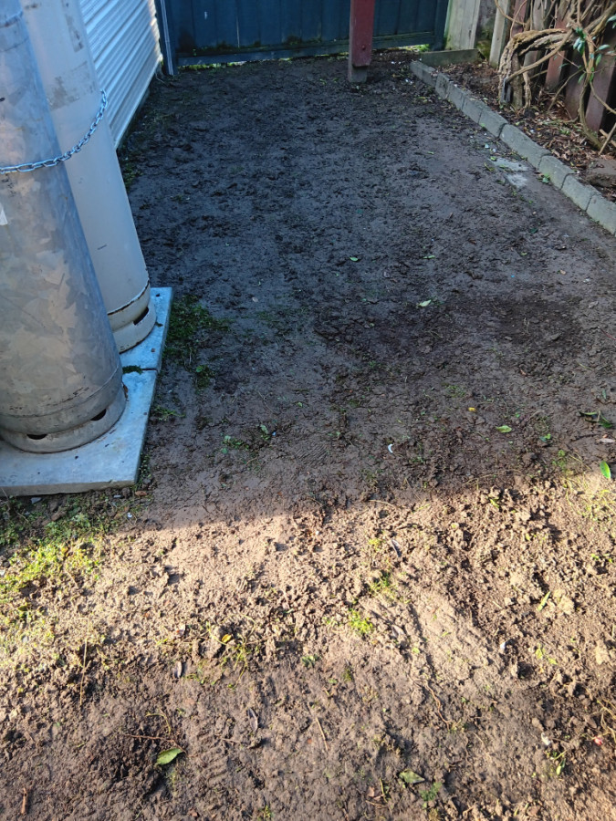 Area after clearing and leveling