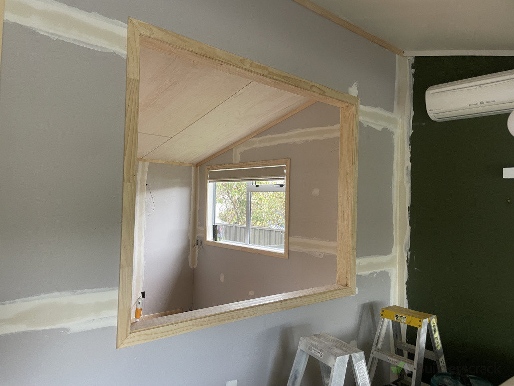 Plaster board and plaster installed