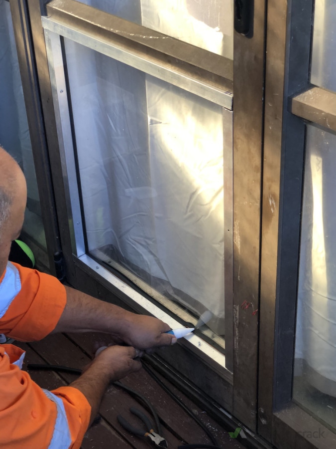 After shot of using rhs for door with missing beads.