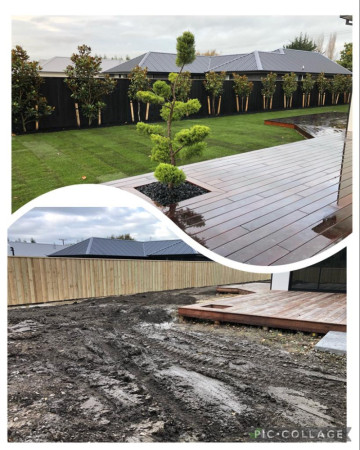 Transform from mud to lawns and garden