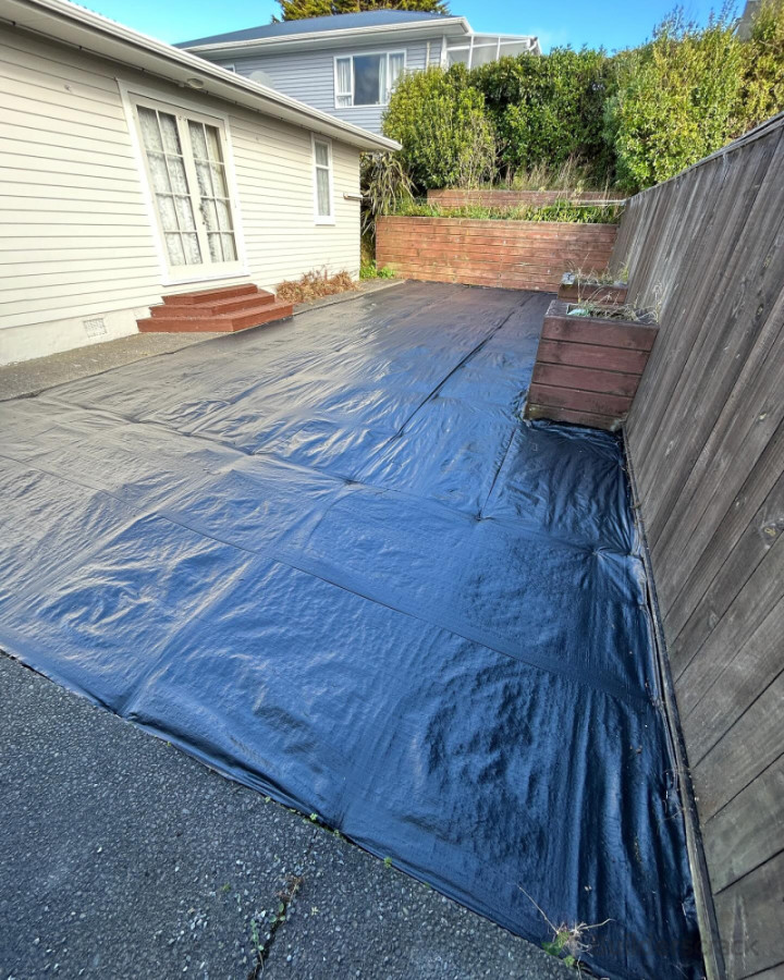 Relined with weedmat