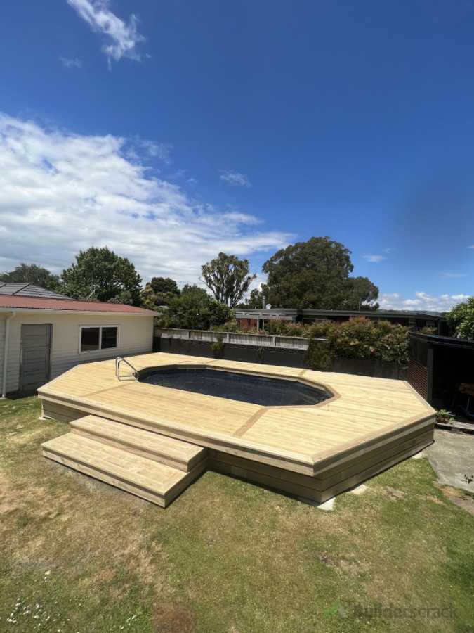 build around pool that client supplied