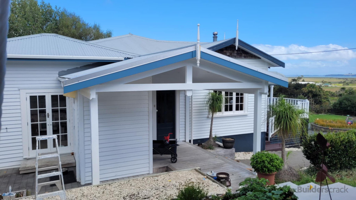Beautiful exterior - blue to match the water and sky