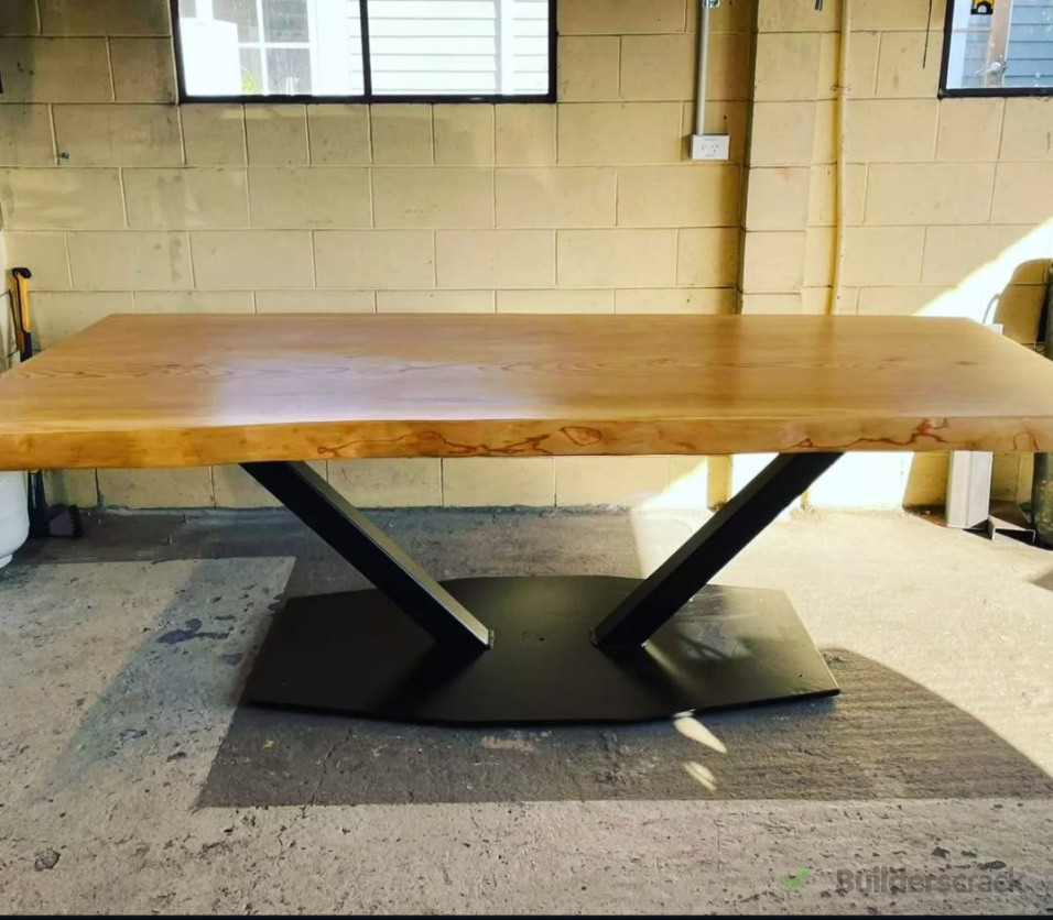 Awesome slab table that I sanded and sealed.