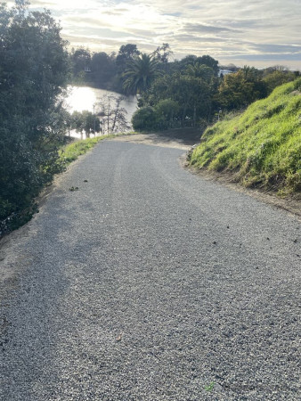 Finished with chip seal