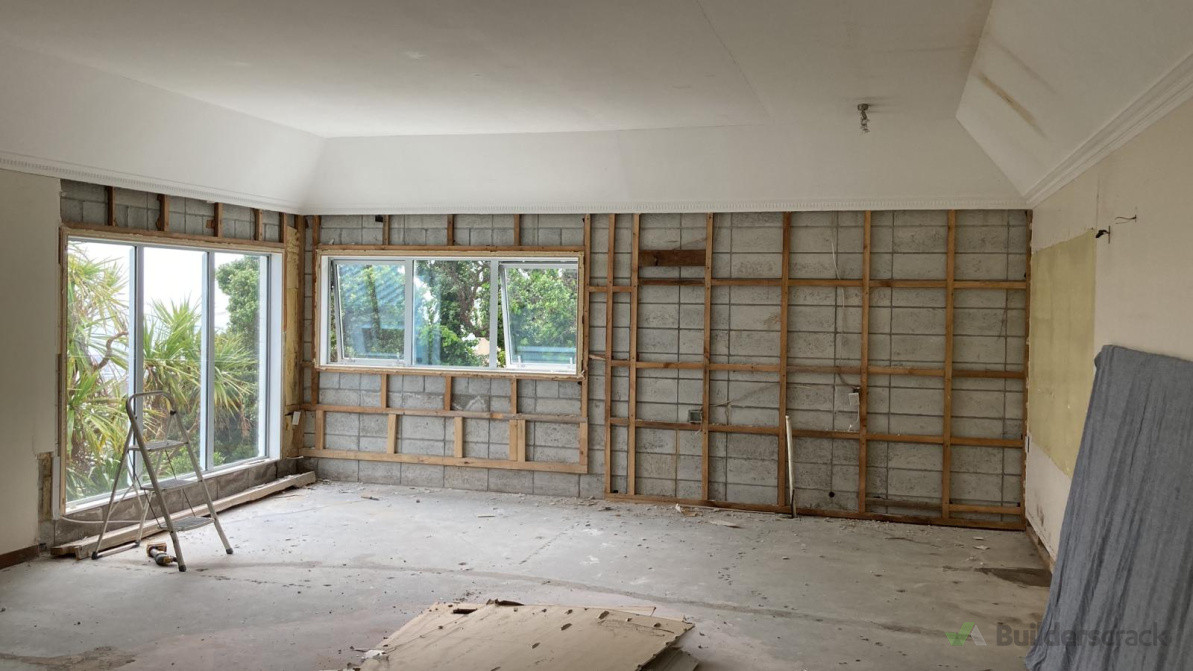 After exposing the wall