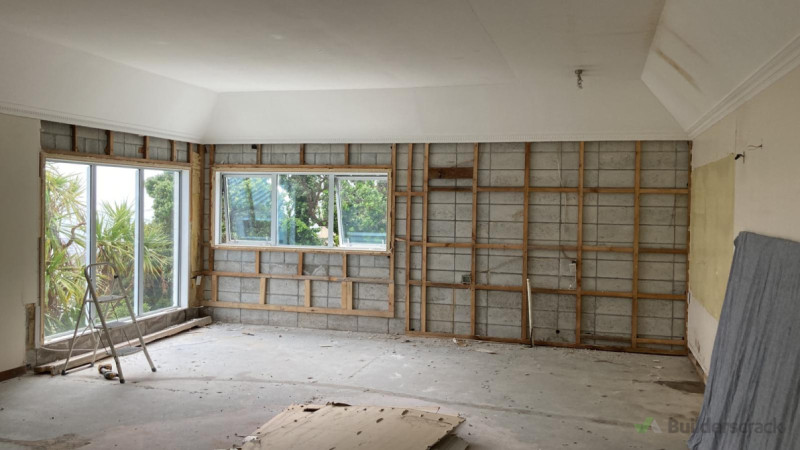 After exposing the wall