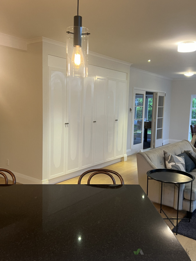 Alcove built & installed new cabinetry for living room/kitchen