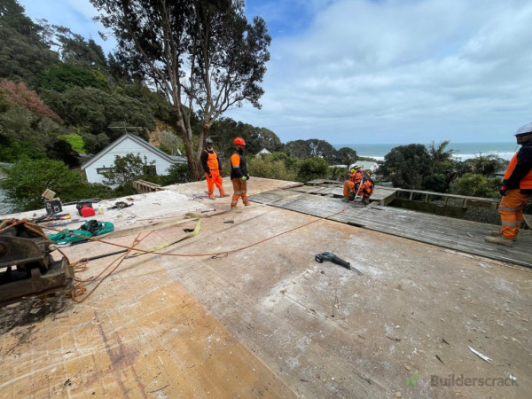 Soft Strip team starting to pull out floor boards