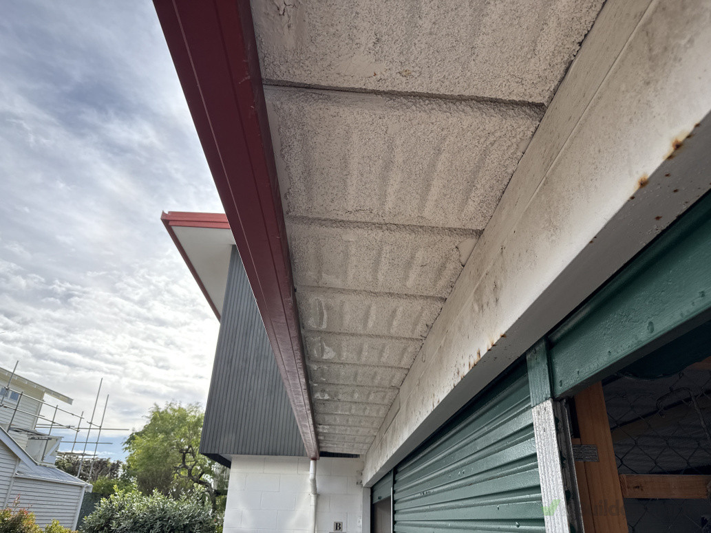 Textured Coating to garage soffit