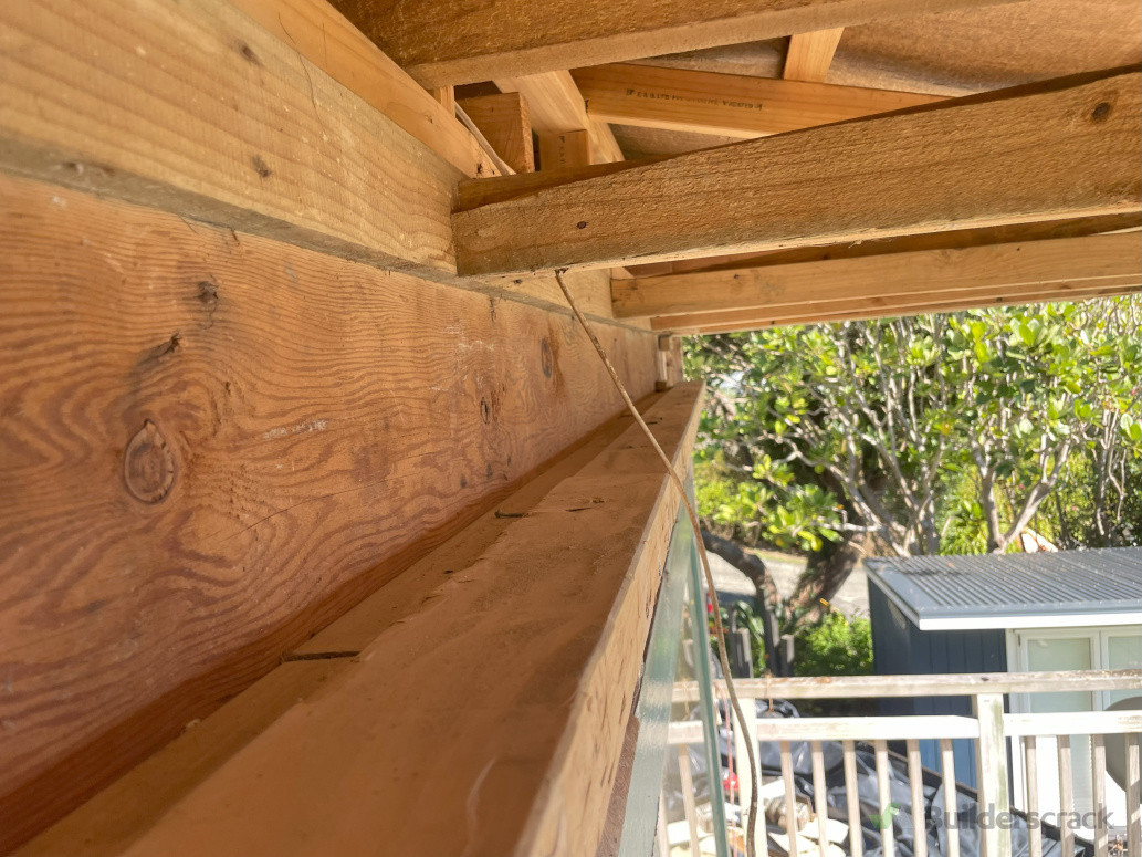 Surfaces below removed soffit linings