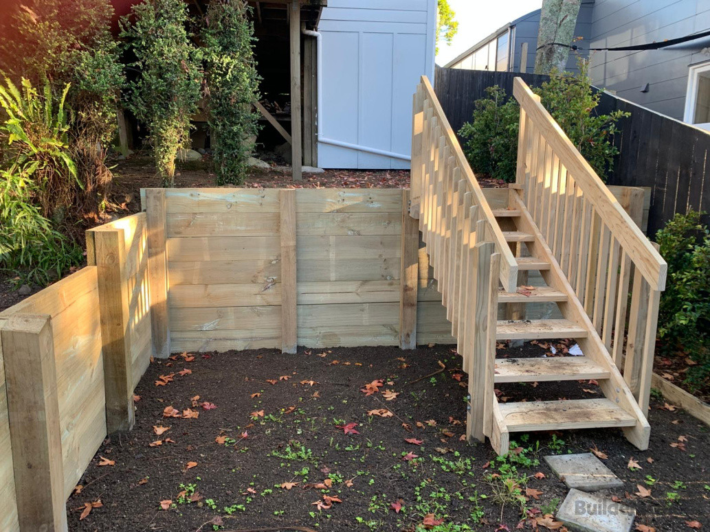 Retaining wall and Stairs
