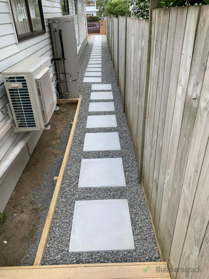 Path, paving and pebbles