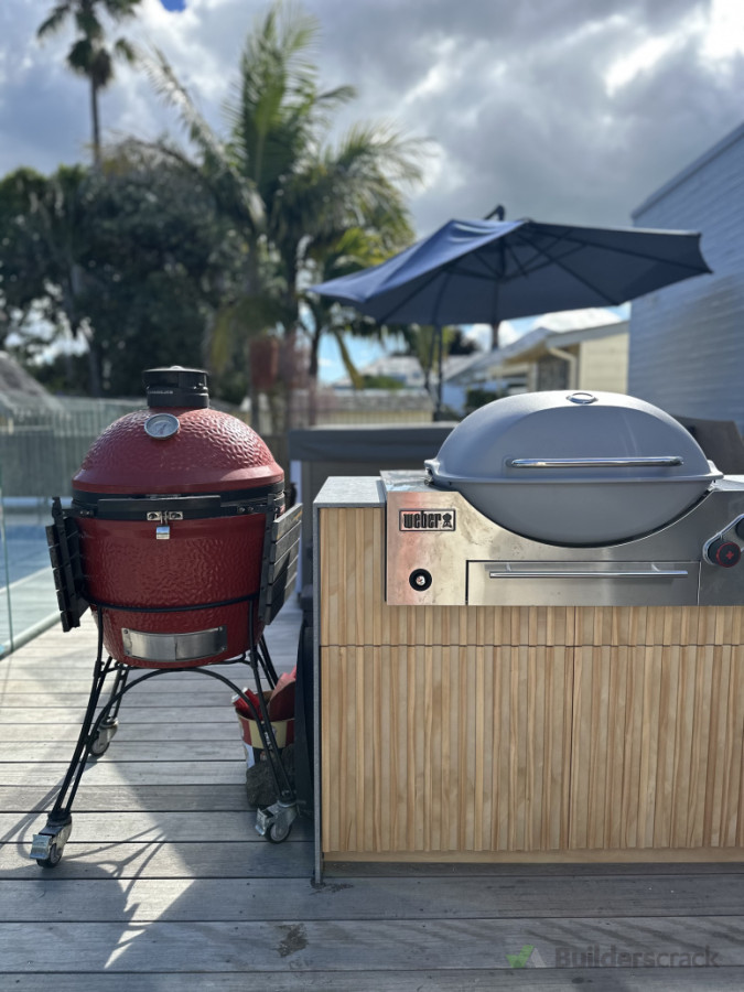 Custom made outdoor kitchen. Mt. Eden