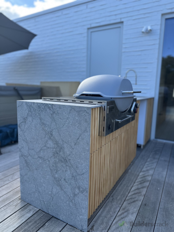 Custom made outdoor kitchen. Mt. Eden