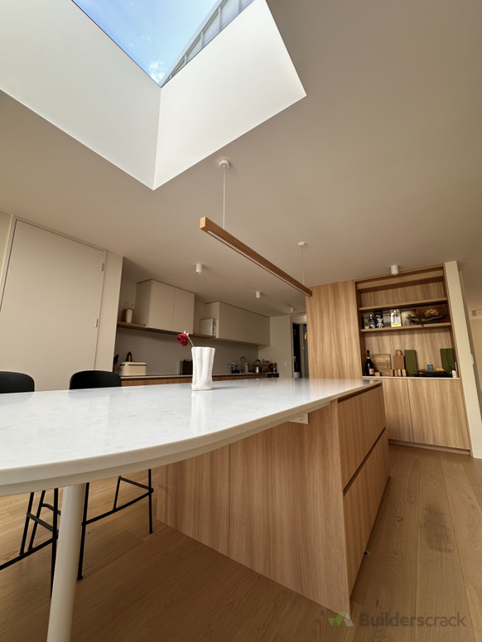 Veneer kitchen in architectural home. Mt. Eden, Auckland