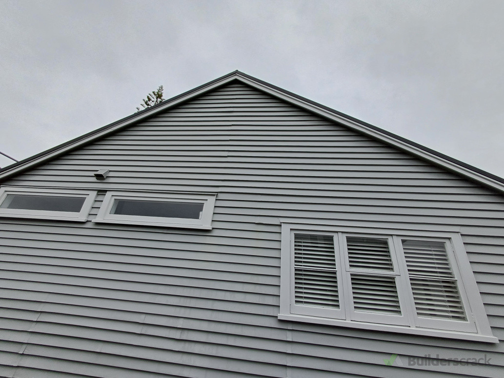 Weather board and soakers replaced, and painted