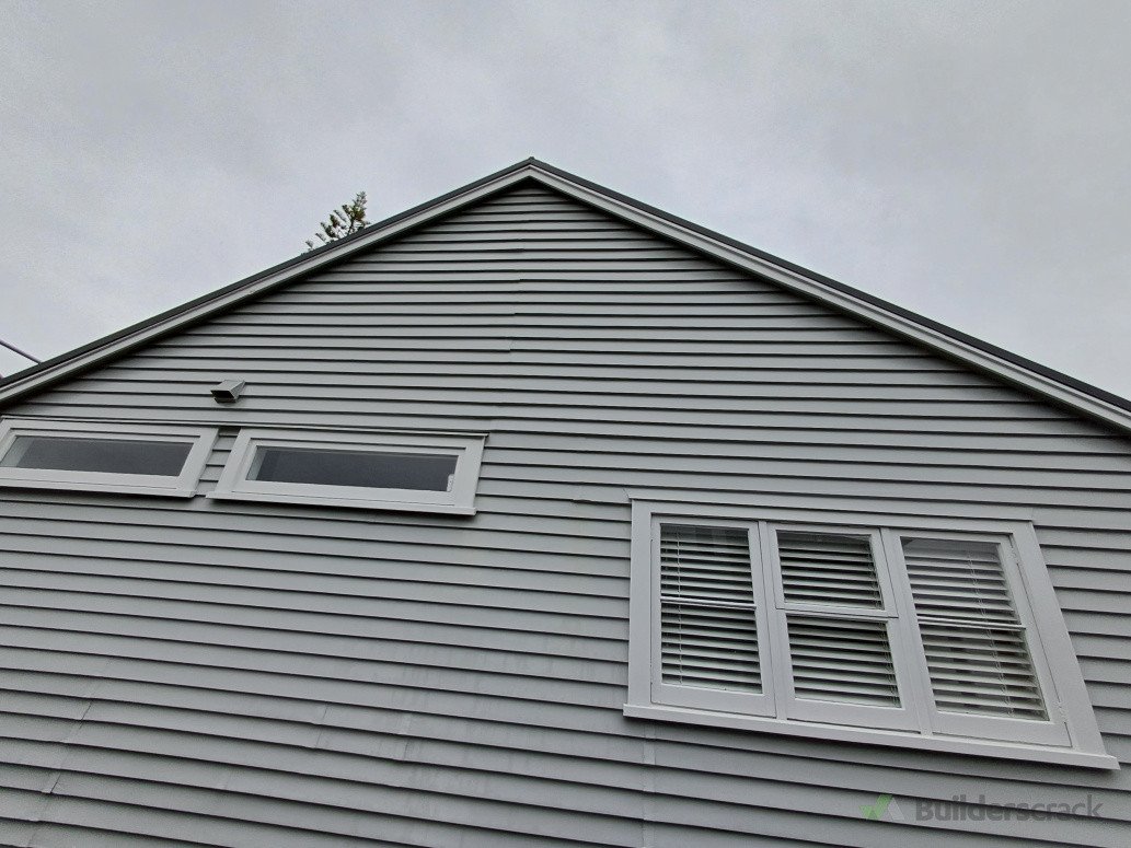 Weather board and soakers replaced, and painted