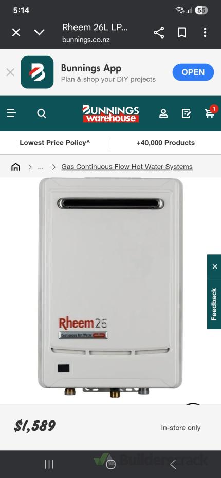 Installing Rheem 26l LPG Califont (#1132428) | Builderscrack