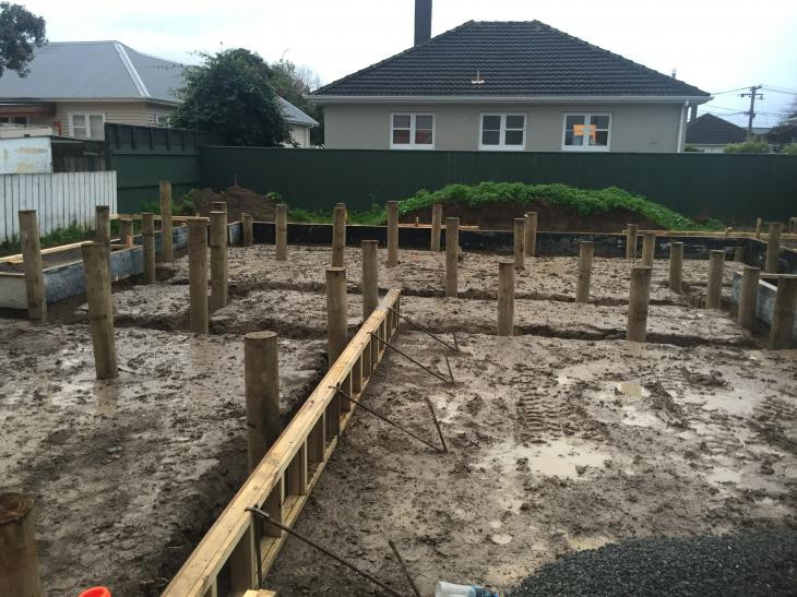 New Home - Foundations Underway (WINTER!) - Lowe Hutt