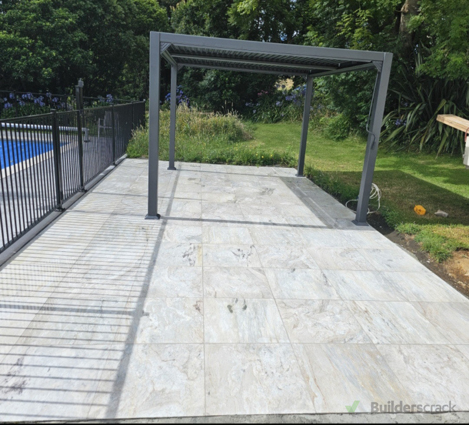 Pool side patio and gazebo