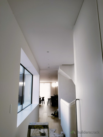 After finish Hallway walls celling