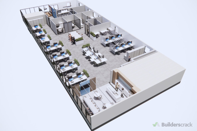 3d Rendering - Bird eye view 2