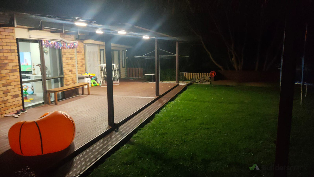 Outdoor canopy lights.