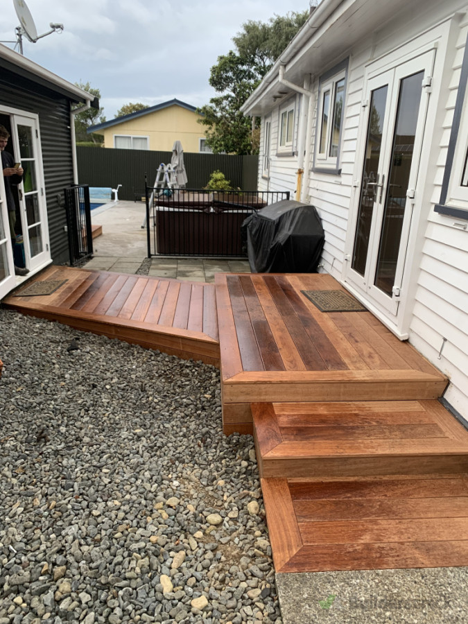 New deck recently built from 140/19 kwila