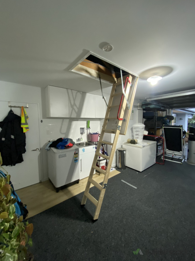 Attic ladders for additional storage