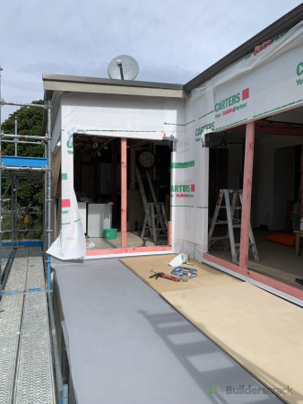 New door openings over decking Membrane.