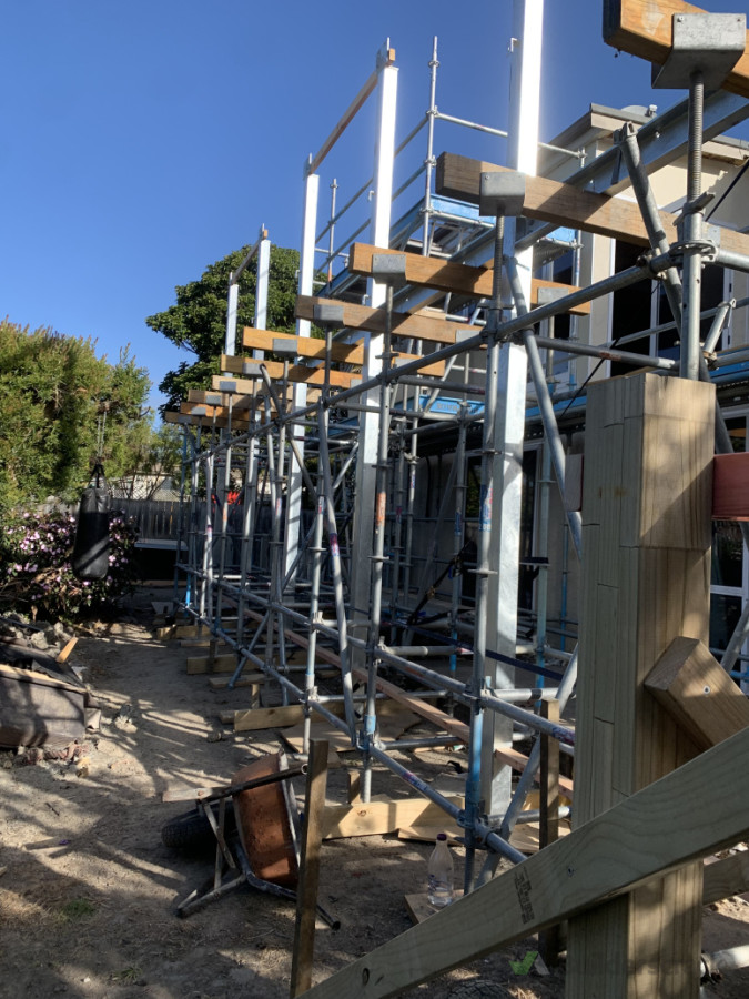 Steel posts installed