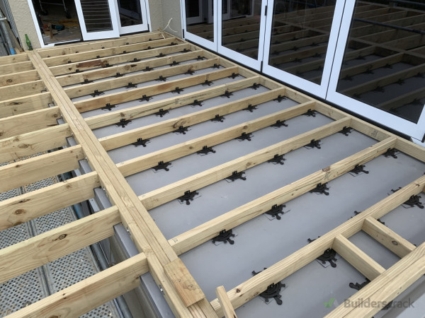 New membrane & decking over room below