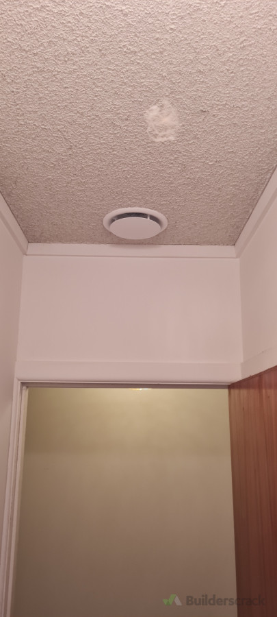 Bathroom fan installed