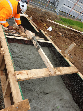 Pouring concrete
