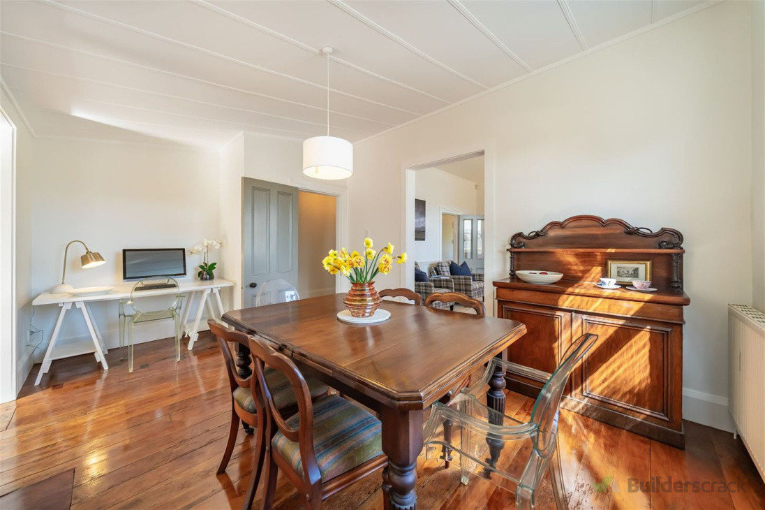 Sand and polyurethane dining room in renovated villa
