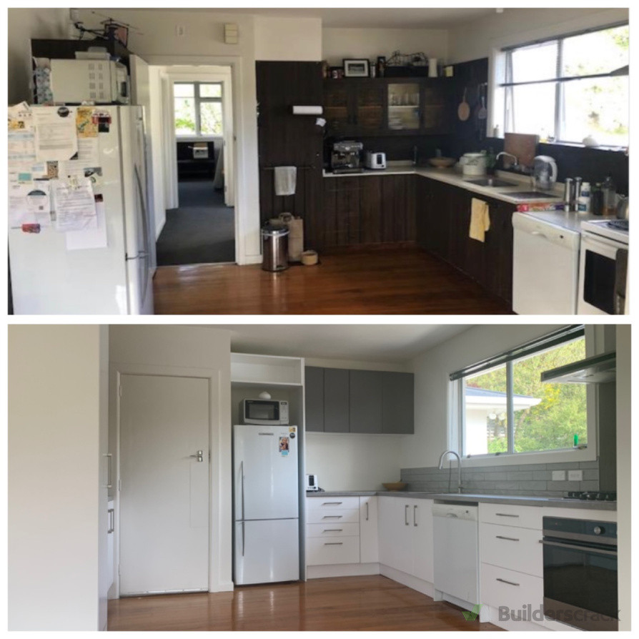 Kitchen before and after