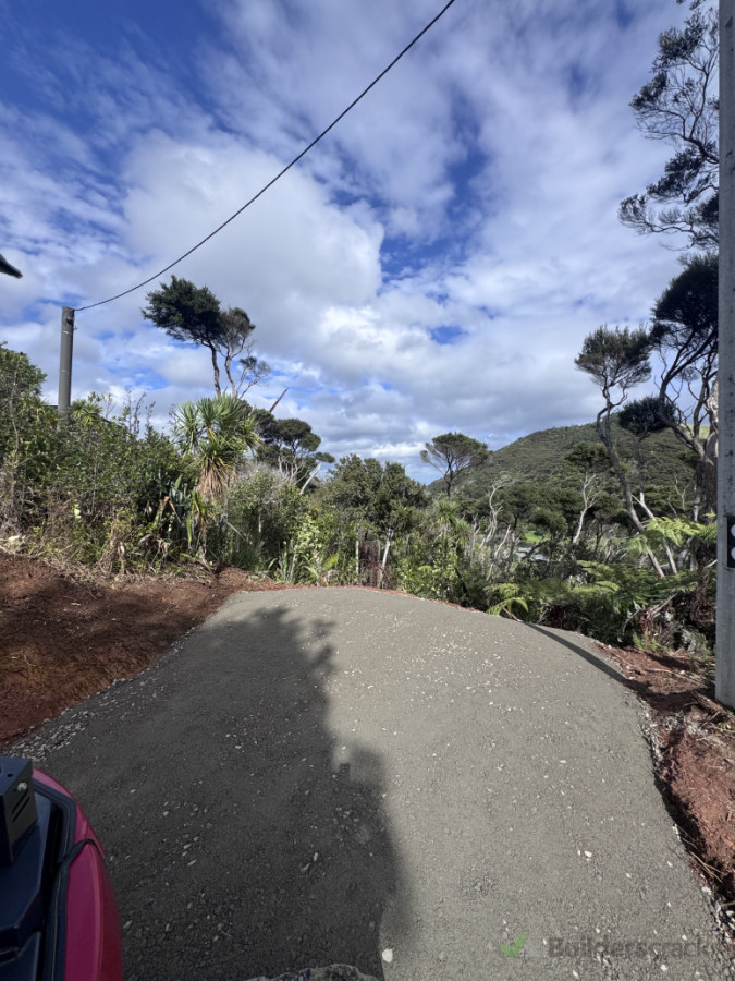 Car park for a bach.