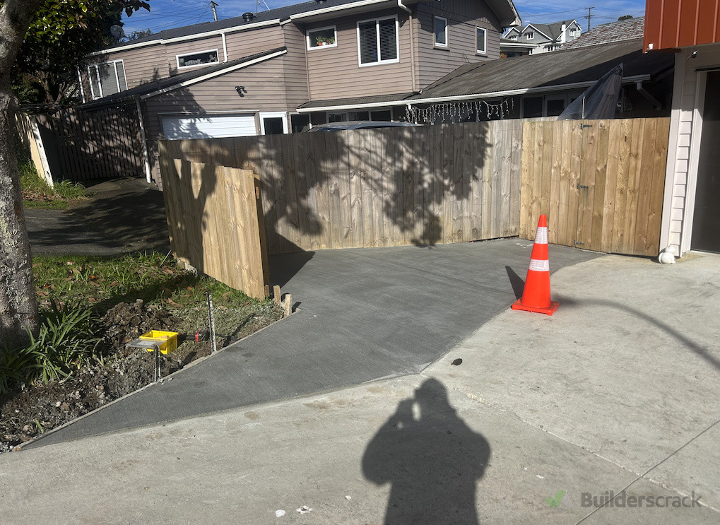 The finished product, tie in to existing concrete