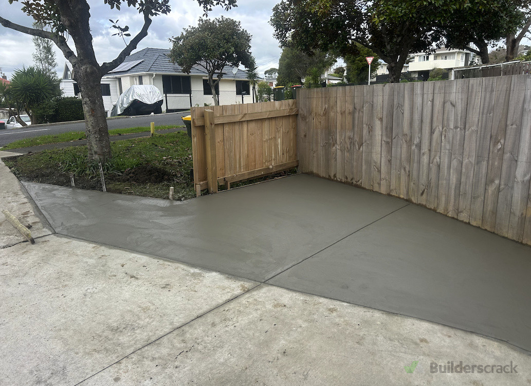 The finished product, tie in to existing concrete