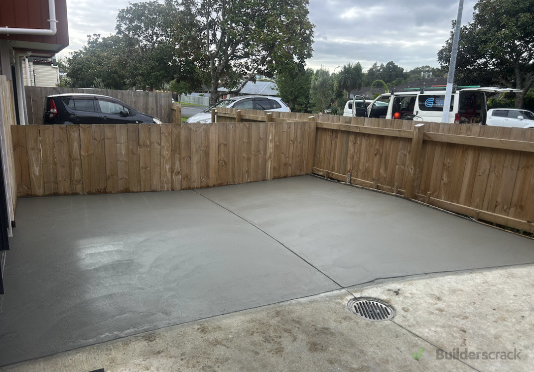 The finished product, tie in to existing concrete