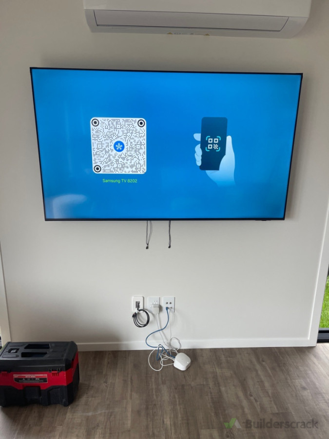TV mounted and hidden cables