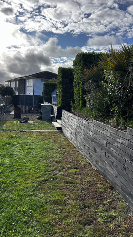 Yard Clearance full sweep of back yard duration two days due to no machine tools as clients worked fulltime night shift. before.