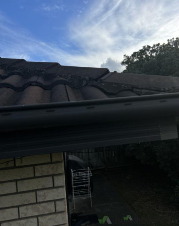 Before the repairing roof tile.