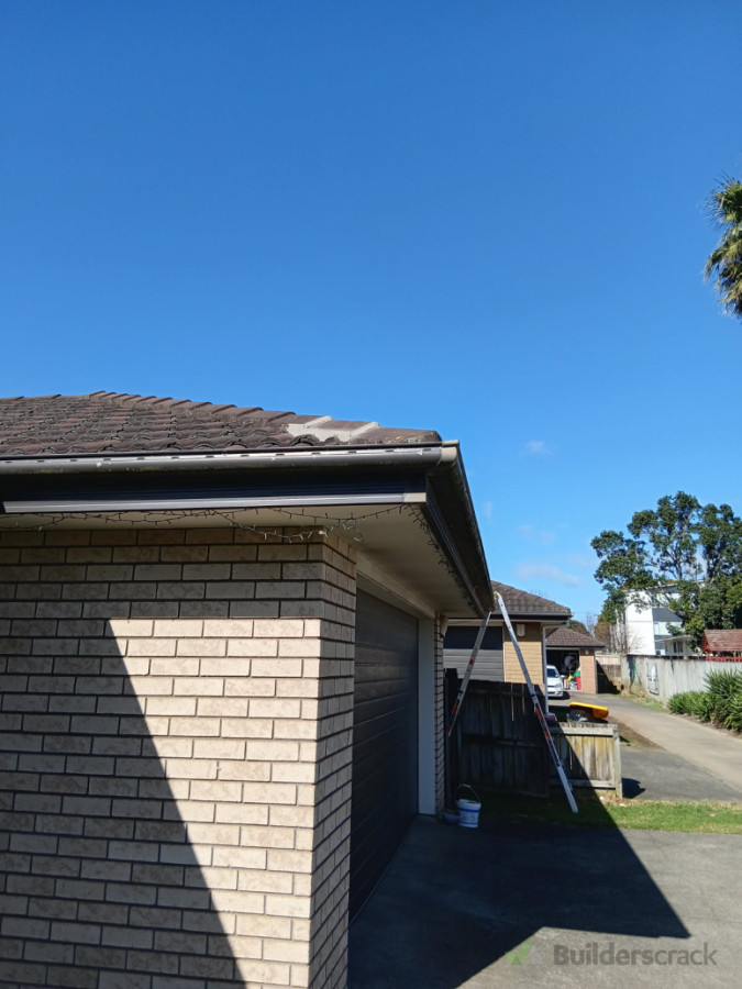 After repaired of roof tile.