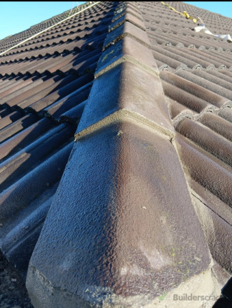After repaired of roof tile.