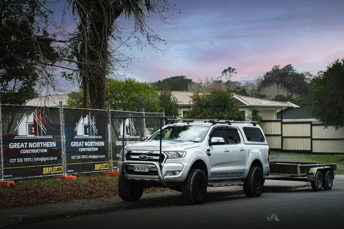 One of our fleet vehicles arriving on site — clean, presentable, and ready to get the job done.
