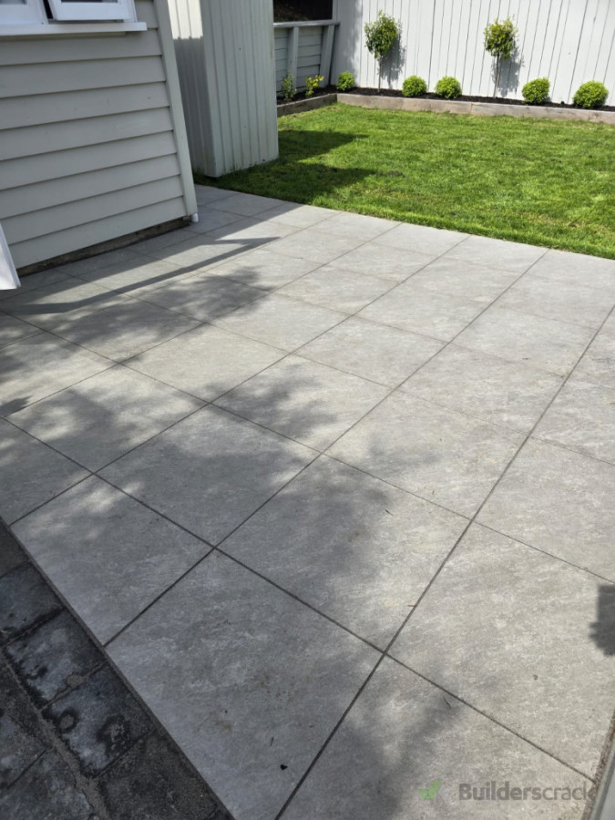 Back yard paving